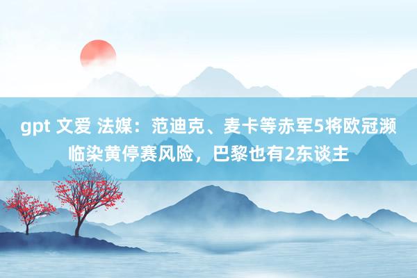 gpt 文爱 法媒：范迪克、麦卡等赤军5将欧冠濒临染黄停赛风险，巴黎也有2东谈主